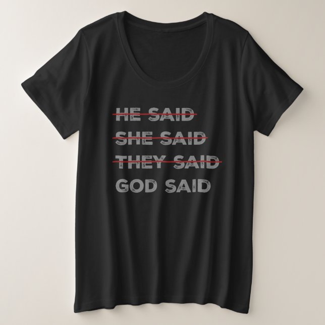 Camiseta Deus tem a palavra final (Frente do Design)