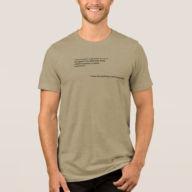 Camiseta DEUS tornou impossível para mim pecar (Frente)