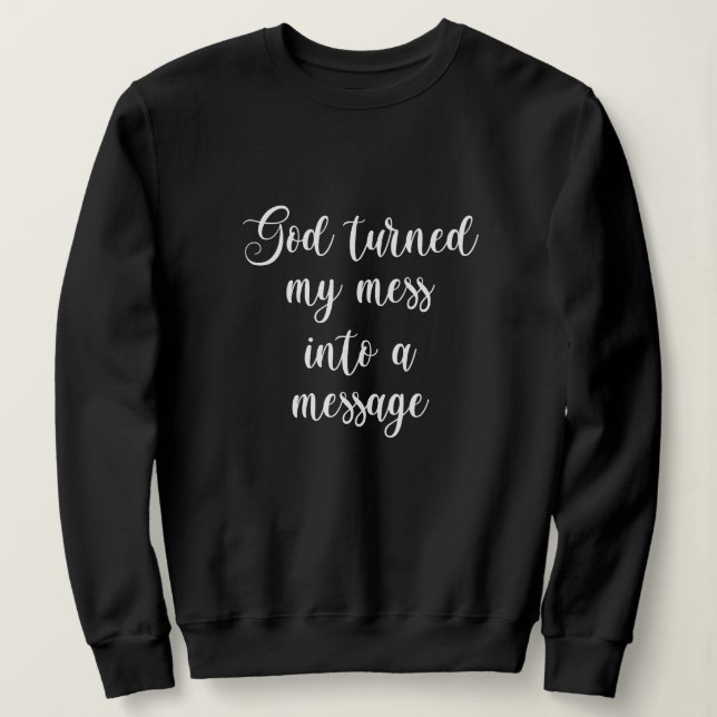Camiseta Deus Transformou A Minha Mãe Numa Mensagem (Frente do Design)