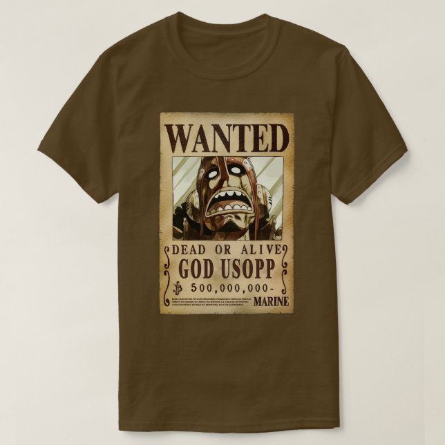 Camiseta Deus usopp mais recente da recompensa desejada (Frente do Design)