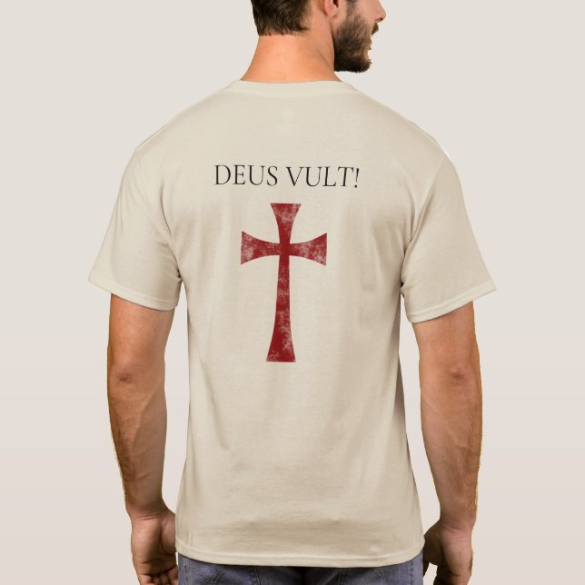 Camiseta Deus Vult, desbotado (Verso)