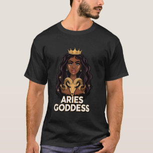 Camiseta Deusa Áries Rainha Zodíaco Marrom Mulher Astrologi