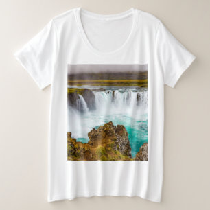 Camiseta Deusa-cascata, Islândia