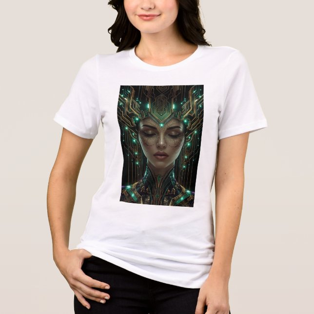 Camiseta Deusa Cibernética da Luz (Frente)