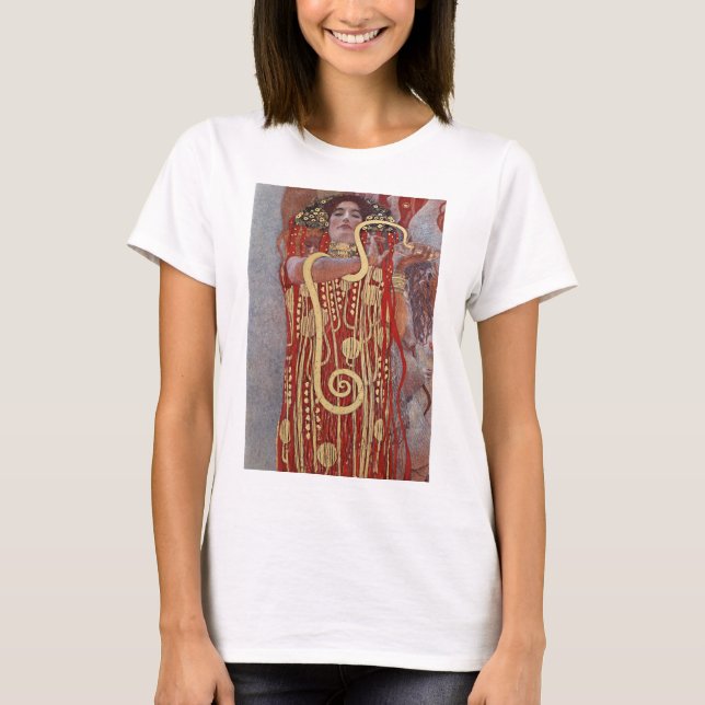 Camiseta Deusa da Saúde, Higieia (Salus), Gustav Klimt (Frente)