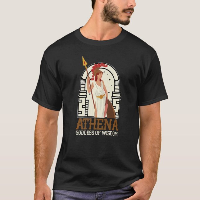 Camiseta Deusa de Athena da Sabedoria Deusa Grega Mito Greg (Frente)