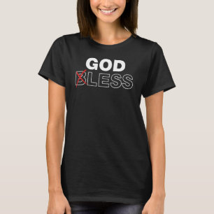Camiseta Deusa Declaração Engraçada Deus abençoe Ateista Sa
