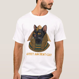Camiseta Deusa Gata do Antigo Egito Bastet Arte Vintage