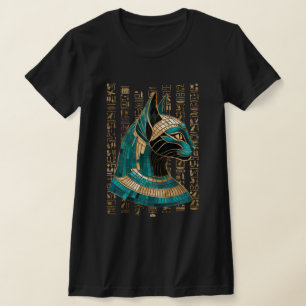 Camiseta Deusa Gato Egípcia Bastet - Arte Mosaica