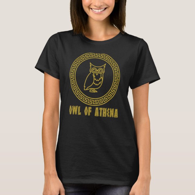 Camiseta Deusa Grega Antiga Da Sabedoria Coruja De Athena (Frente)