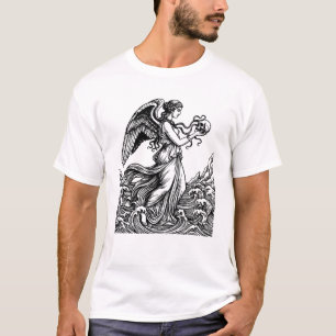 Camiseta Deusa grega com uma caveira