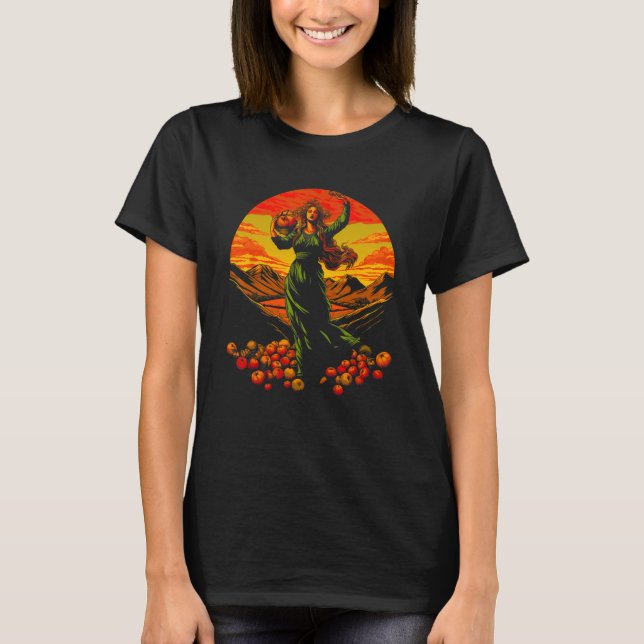Camiseta Deusa Grega Demeter de Mitologia da Colheita (Frente)