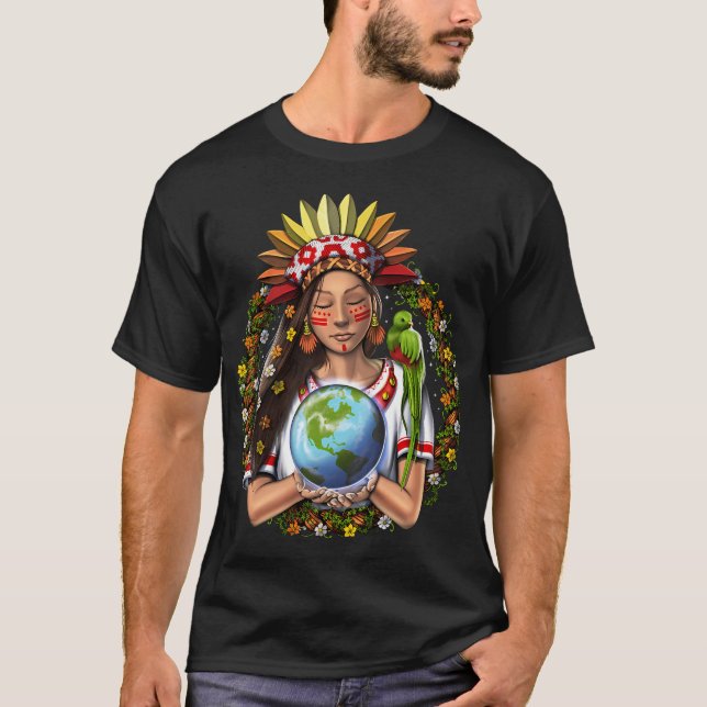 Camiseta Deusa Guerreira Asteca (Frente)