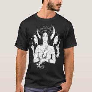 Camiseta Deusa Hecate Tripla Deusa da Lua Pagan Wicca Tri
