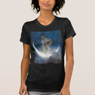 Camiseta Deusa Lua à Noite Espalhando Estrelas