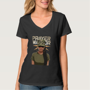 Camiseta Deusa Menina Jesus Mulheres Preta Cristã Guerreira
