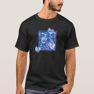 Camiseta Deusa Roxa Deusas Azuis Trabalho de arte Natureza