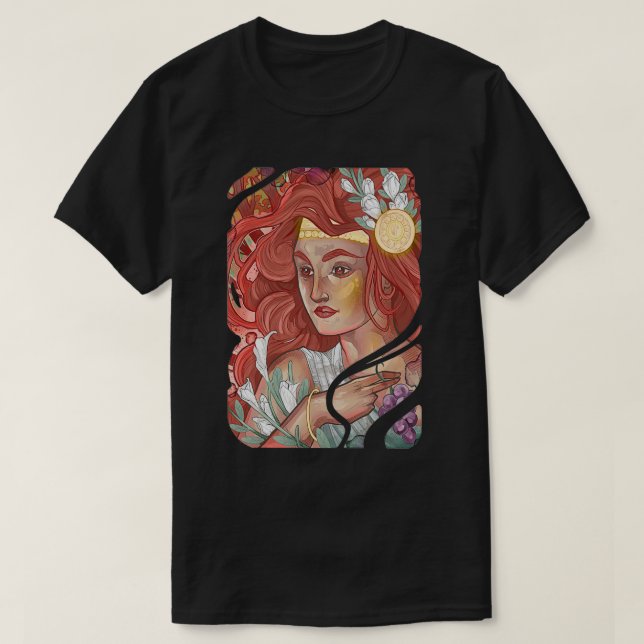 Camiseta Deusa ruiva diva (Frente do Design)