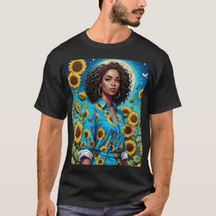 Camiseta Deusa Sunflower Celestial Tee