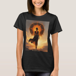 Camiseta Deusa Total do Eclipse Solar Olhando para o Sol 2 