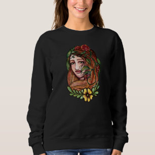 Camiseta Deusa Verde Trabalho de arte