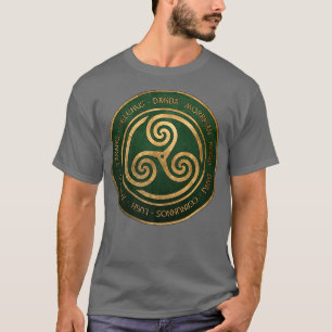 Camiseta Deuses Célticos e Deusas Antigo Símbolo Triskelion
