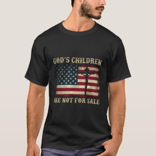 Camiseta Deuses Crianças Não São Para Venda De Bandeira Ame