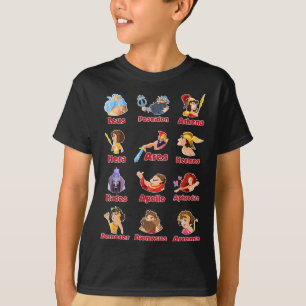 Camiseta Deuses E Deusas Educacionais Do Grego Antigo
