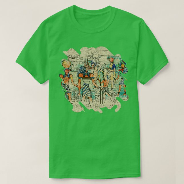 Camiseta Deuses egípcios na canvas (Frente do Design)