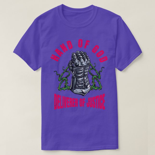Camiseta Deuses Entregadores de Justiça Bíblias Cristã (Frente do Design)