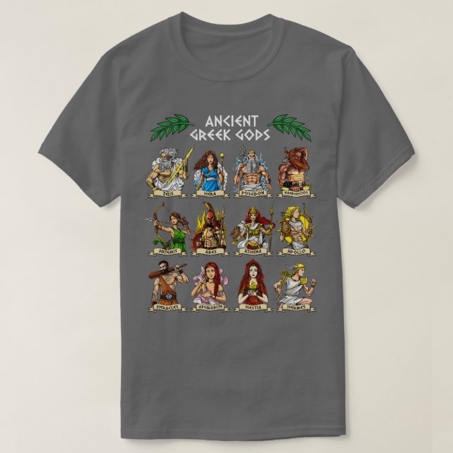 Camiseta Deuses gregos antigos (Frente do Design)