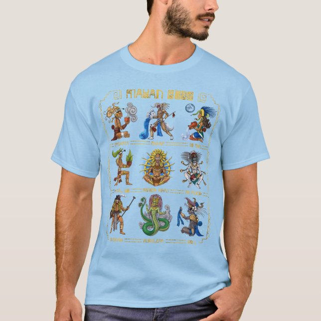 Camiseta Deuses maias antigos (Frente)