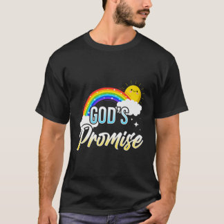 Camiseta Deuses Prometem uma Religião Cristã Arco-Íris dize