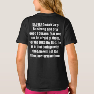 Camiseta Deuteronomy 31 6 Seja Forte Boa Coragem Texto