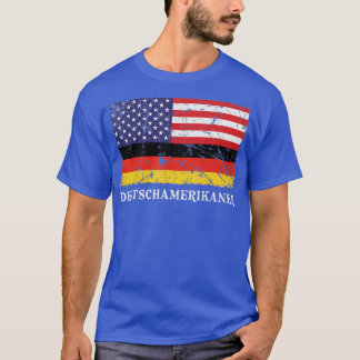 Camiseta Deutschamerikaner Alemão Americano Flag Oktoberf