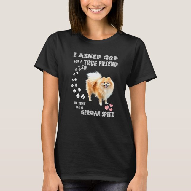 Camiseta Deutscher Spitz Mãe Fluffy Cachorro Pai Cute Germ (Frente)