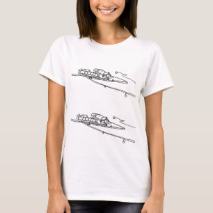Camiseta Deutsches Eck, Koblenz   Arte minimalista