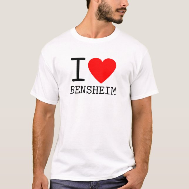 Camiseta Deutschland I love Bensheim Bundesland Hessen (Frente)
