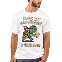 Devagar, mas imparável - Engraçado Tartaruga em um