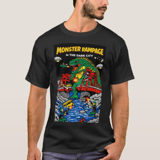 Camiseta Devastação de Monstro na Cidade Escura
