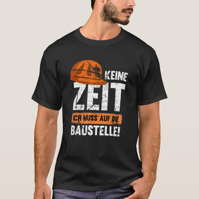 Camiseta Deve Estar No Edifício Da Construção Para (Frente)