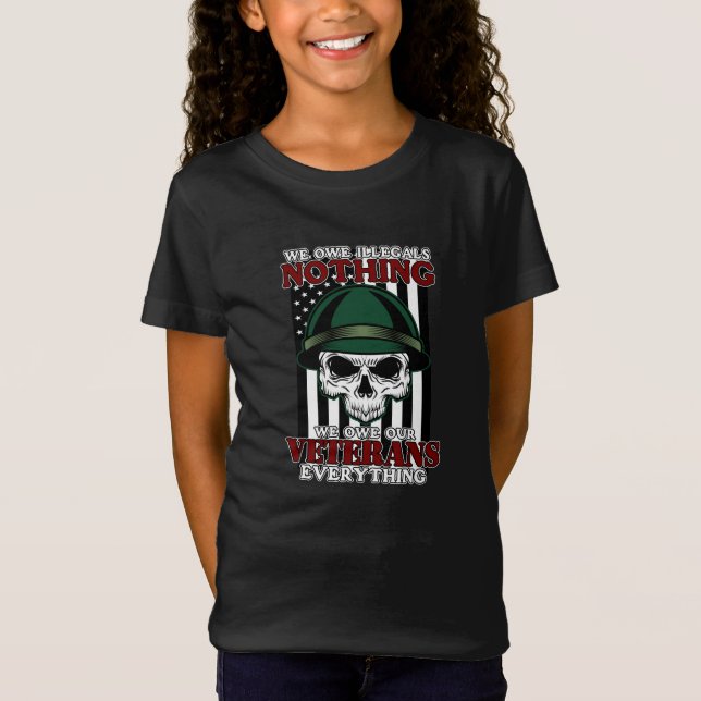 Camiseta Devemos aos nossos veteranos um apoio feliz ao dia (Frente)