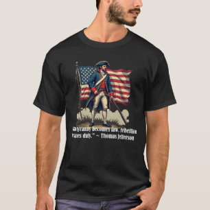 Camiseta Dever de Rebelião - Soldado Americano Patriótico T
