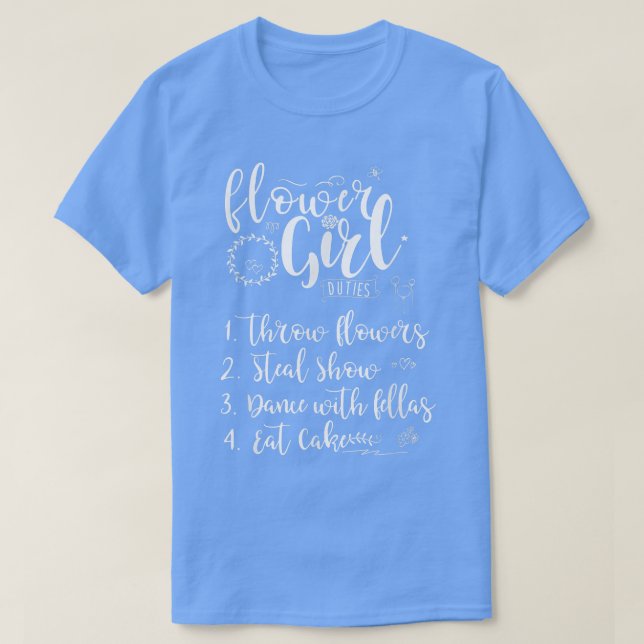 Camiseta Deveres da Menina das Flores Recepção das Meninas  (Frente do Design)