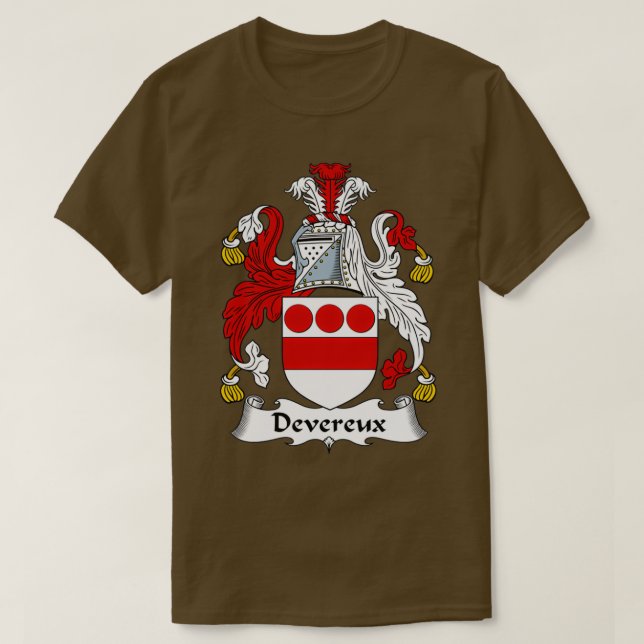 Camiseta Devereux Casaco de Armamento Centro Familiar (Frente do Design)
