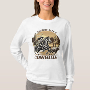 Camiseta Deveria ter sido uma fazenda de Cowgirl Country