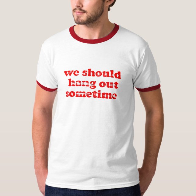 Camiseta Devíamos sair (Ringer) (Frente)