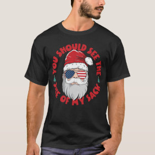 Camiseta Devias Ver O Tamanho Dos Meus Papais noeis Engraça
