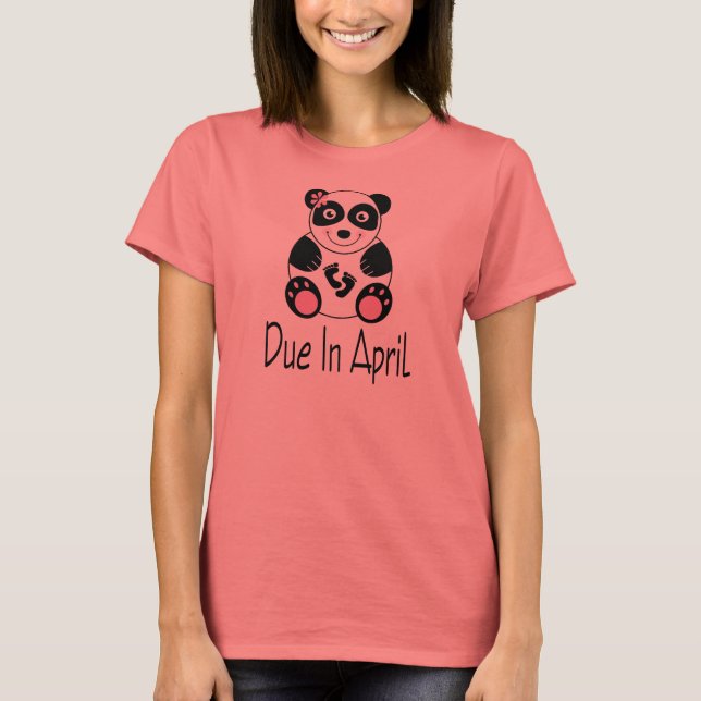 Camiseta Devida Em Abril De Maternidade Panda (Frente)