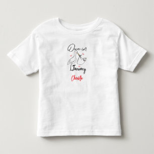 Camiseta Devida Em Janeiro Carregando De Swan Cute Um Bebê 